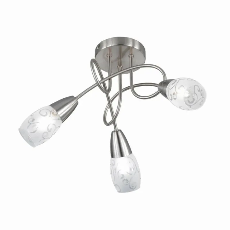 Luminaires Reality Plafonnier Reality Colmar Nickel mat, 3 lumières