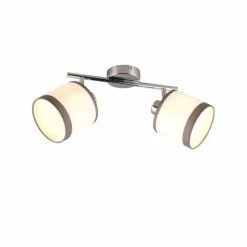 Lampes En Tissu-Luminaires Reality Plafonnier Reality DAVOS Chrome, 2 lumières