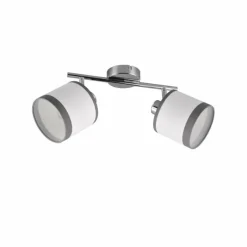 Lampes En Tissu-Luminaires Reality Plafonnier Reality DAVOS Chrome, 2 lumières