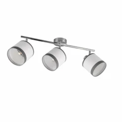 Lampes En Tissu-Luminaires Reality Plafonnier Reality DAVOS Chrome, 3 lumières