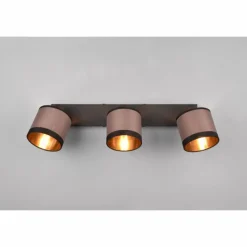 Lampes En Tissu-Luminaires Reality Plafonnier Reality DAVOS Taupe, 3 lumières