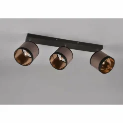 Lampes En Tissu-Luminaires Reality Plafonnier Reality DAVOS Taupe, 3 lumières
