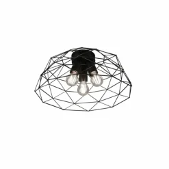 Lampes Industrielles-Luminaires Reality Plafonnier Reality Haval Noir, 3 lumières