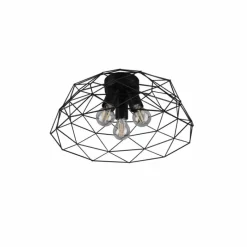 Lampes Industrielles-Luminaires Reality Plafonnier Reality Haval Noir, 3 lumières