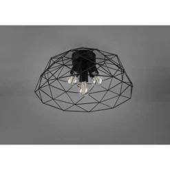 Lampes Industrielles-Luminaires Reality Plafonnier Reality Haval Noir, 3 lumières