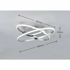 Luminaires Reality Plafonnier Reality LANE LED Chrome, 1 lumière* Éclairage Led