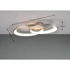 Luminaires Reality Plafonnier Reality Malaga LED Nickel mat, 1 lumière* Éclairage Led