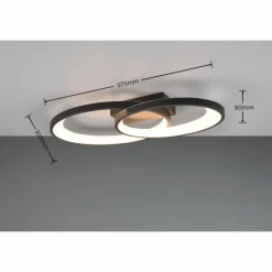 Luminaires Reality Plafonnier Reality Malaga LED Noir, Blanc, 1 lumière* Éclairage Led