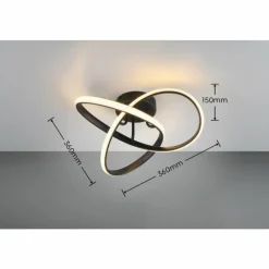 Luminaires Reality Plafonnier Reality MEO LED Noir, 1 lumière* Éclairage Led