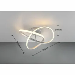 Luminaires Reality Plafonnier Reality MEO LED Titane, 1 lumière* Éclairage Led