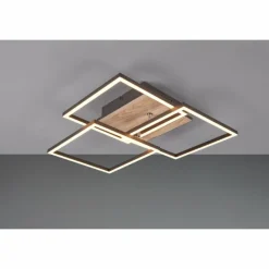 Lampes En Bois-Luminaires Reality Plafonnier Reality Mobile LED Couleur bois, Noir, 1 lumière, Télécommandes