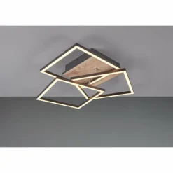 Lampes En Bois-Luminaires Reality Plafonnier Reality Mobile LED Couleur bois, Noir, 1 lumière, Télécommandes