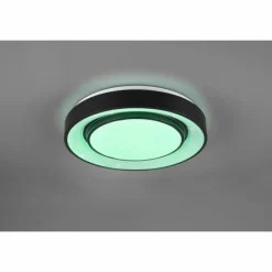 Luminaires Reality Plafonnier Reality Mona LED Noir, 1 lumière, Changeur de couleurs