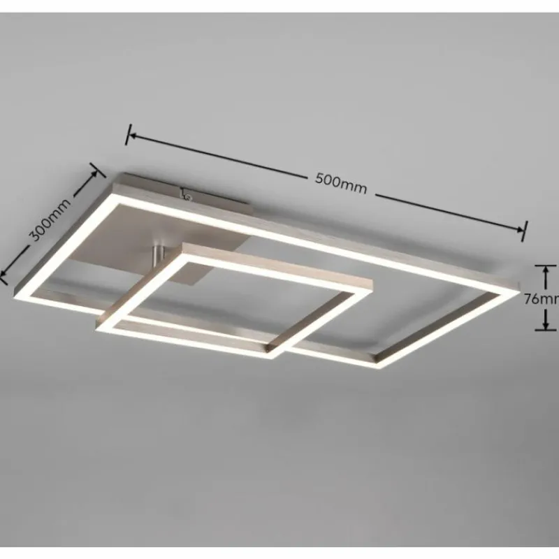 Luminaires Reality Plafonnier Reality Padella LED Nickel mat, 1 lumière* Éclairage Led