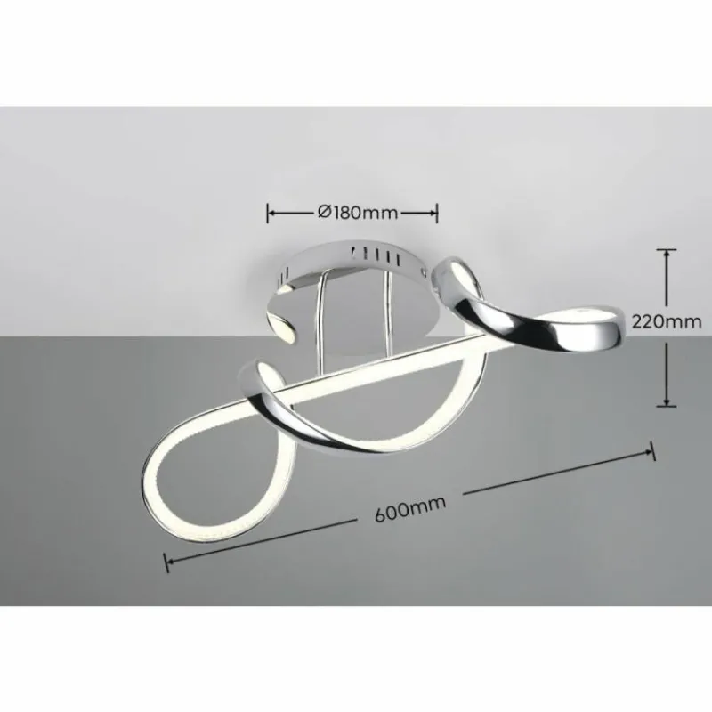 Luminaires Reality Plafonnier Reality PADUA LED Chrome, 1 lumière* Éclairage Led