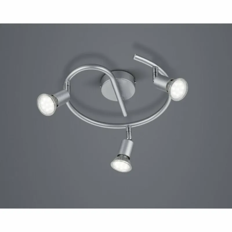 Luminaires Rustiques-Luminaires Reality Plafonnier Reality Paris Titane, 3 lumières