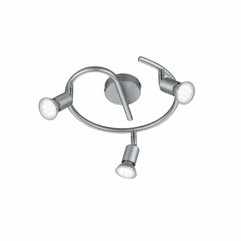 Luminaires Rustiques-Luminaires Reality Plafonnier Reality Paris Titane, 3 lumières