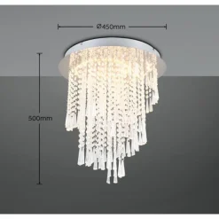 Luminaires Reality Plafonnier Reality POMP LED Chrome, 1 lumière, Télécommandes* Éclairage Led