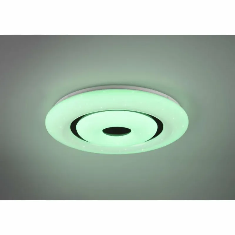 Luminaires Reality Plafonnier Reality Rana LED Noir, Blanc, 1 lumière, Télécommandes, Changeur de couleurs