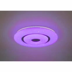 Luminaires Reality Plafonnier Reality Rana LED Noir, Blanc, 1 lumière, Télécommandes, Changeur de couleurs