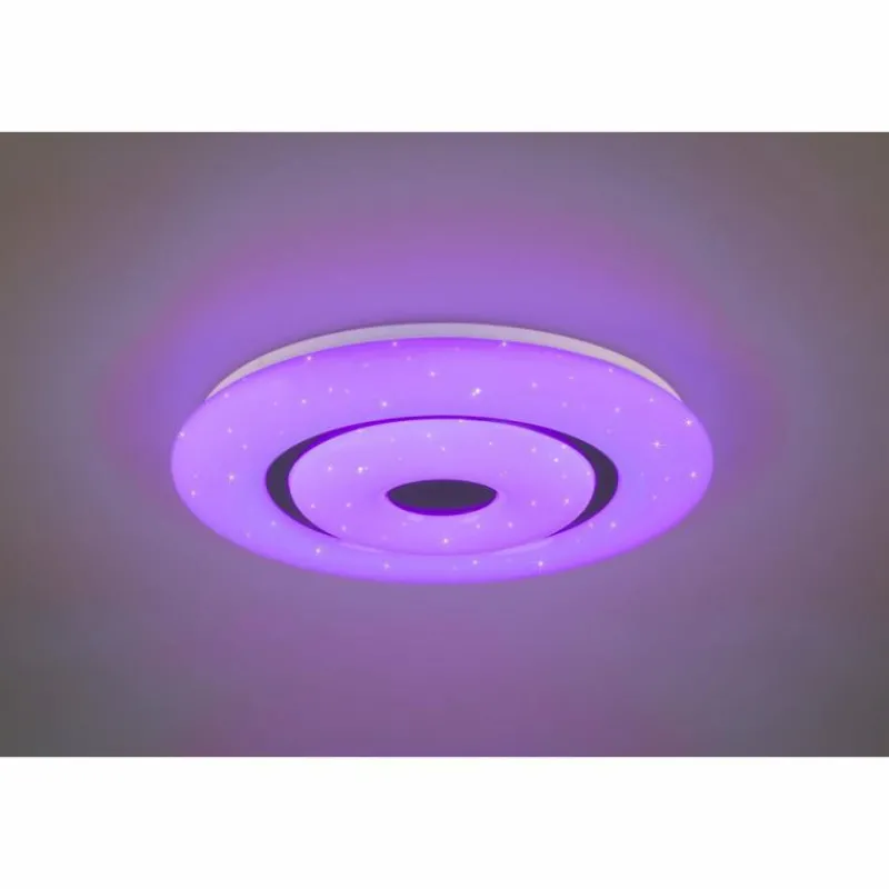 Luminaires Reality Plafonnier Reality Rana LED Noir, Blanc, 1 lumière, Télécommandes, Changeur de couleurs