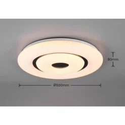 Luminaires Reality Plafonnier Reality Rana LED Noir, Blanc, 1 lumière, Télécommandes, Changeur de couleurs