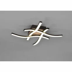 Lampes En Bois-Luminaires Reality Plafonnier Reality Route LED Couleur bois, Noir, 1 lumière