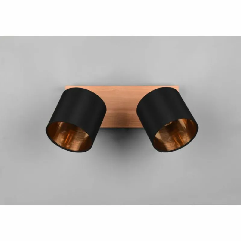 Lampes Dorées-Luminaires Reality Plafonnier Reality Tommy Écru, Noir, 2 lumières