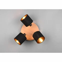 Lampes En Tissu-Luminaires Reality Plafonnier Reality Tommy Écru, Noir, 3 lumières