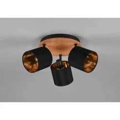 Lampes En Tissu-Luminaires Reality Plafonnier Reality Tommy Écru, Noir, 3 lumières