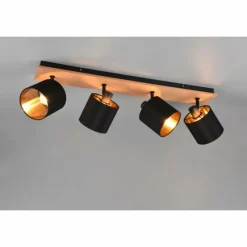 Lampes En Tissu-Luminaires Reality Plafonnier Reality Tommy Écru, Noir, 4 lumières