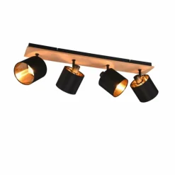 Lampes En Tissu-Luminaires Reality Plafonnier Reality Tommy Écru, Noir, 4 lumières