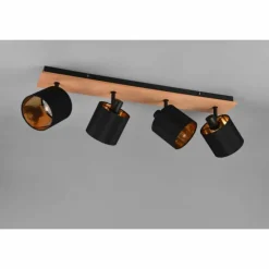 Lampes En Tissu-Luminaires Reality Plafonnier Reality Tommy Écru, Noir, 4 lumières