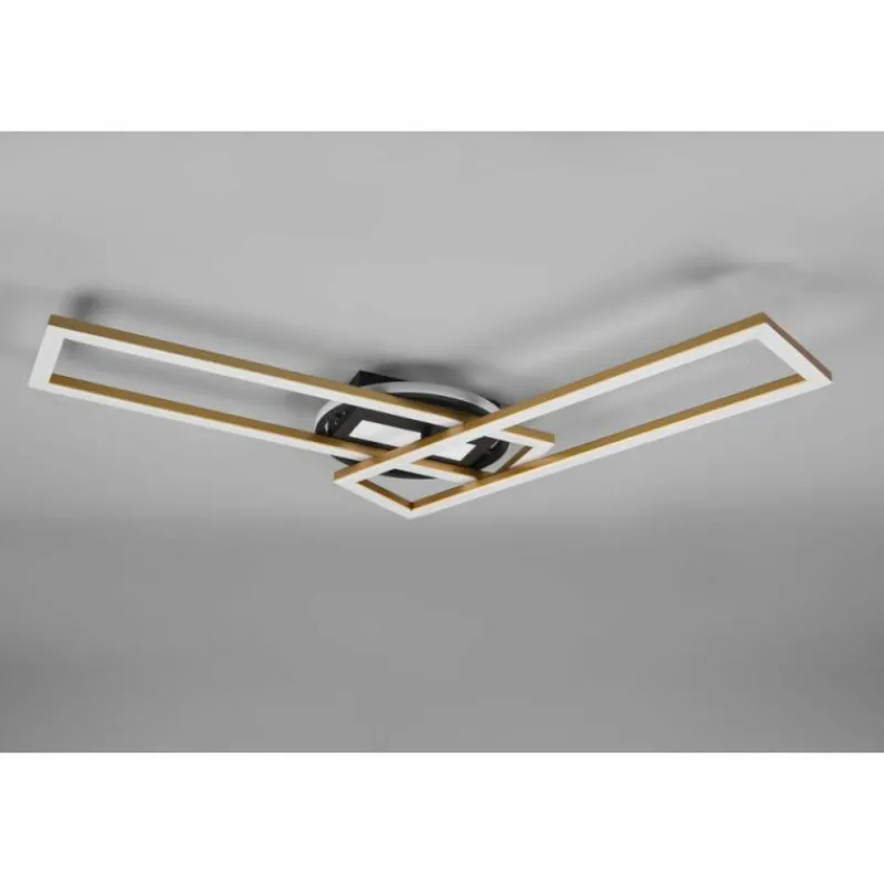 Luminaires Reality Plafonnier Reality Twister LED Laiton, 1 lumière, Télécommandes* Éclairage Led