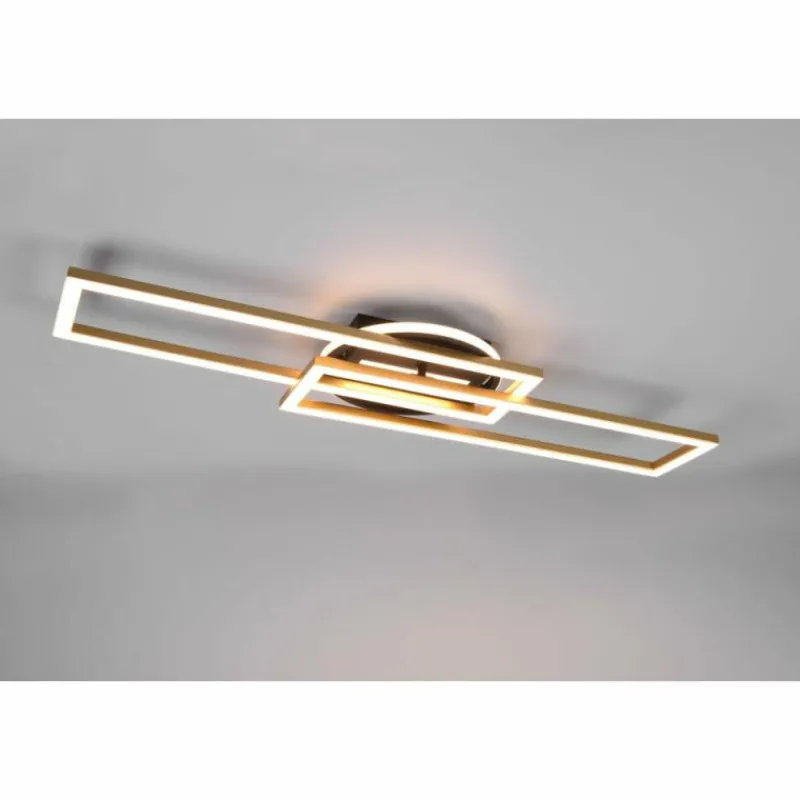 Luminaires Reality Plafonnier Reality Twister LED Laiton, 1 lumière, Télécommandes* Éclairage Led