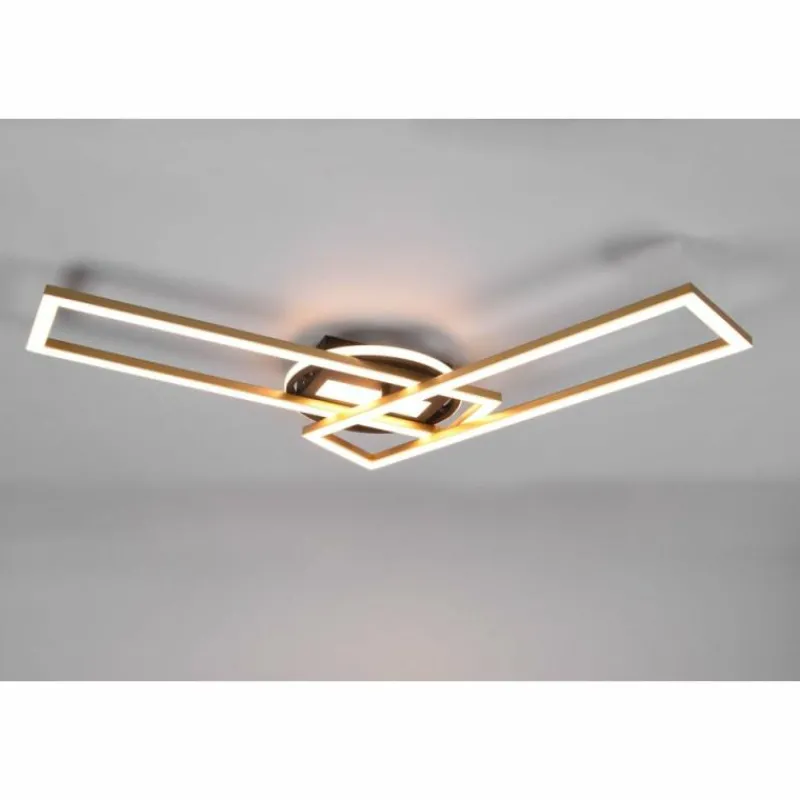 Luminaires Reality Plafonnier Reality Twister LED Laiton, 1 lumière, Télécommandes* Éclairage Led