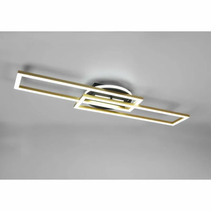 Luminaires Reality Plafonnier Reality Twister LED Laiton, 1 lumière, Télécommandes* Éclairage Led