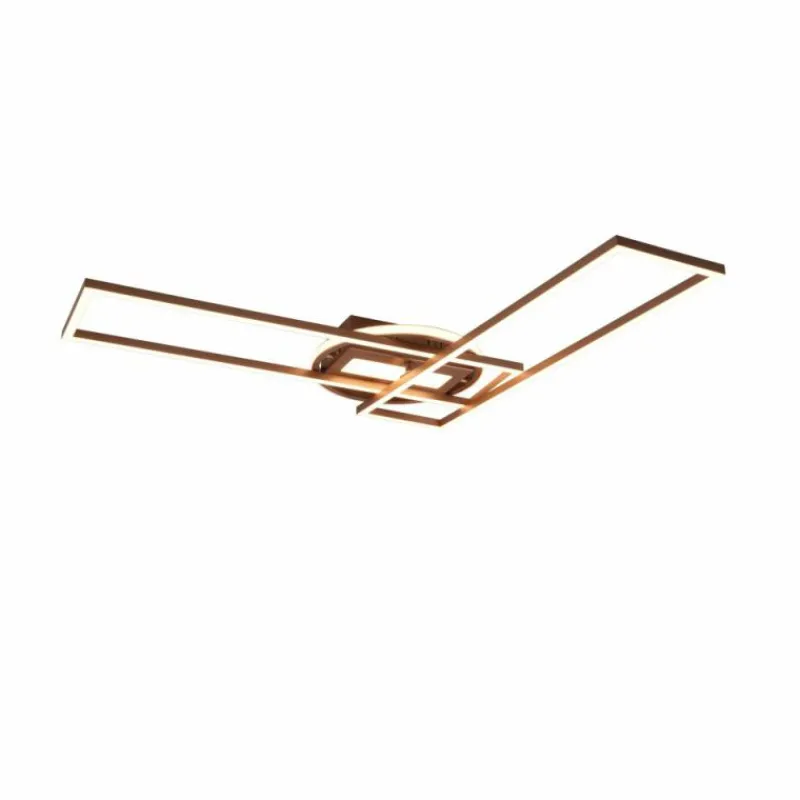 Luminaires Reality Plafonnier Reality TWISTER LED Brun, 1 lumière, Télécommandes* Éclairage Led