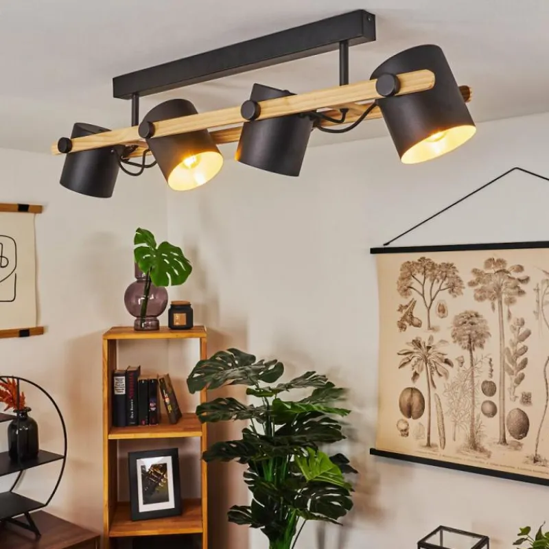 Luminaires Scandinaves-hofstein Plafonnier Rebbenas Écru, Noir, 4 lumières