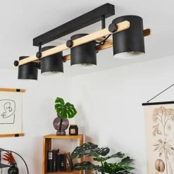 Luminaires Scandinaves-hofstein Plafonnier Rebbenas Écru, Noir, 4 lumières