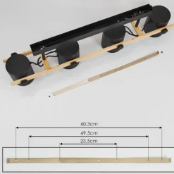 Luminaires Scandinaves-hofstein Plafonnier Rebbenas Écru, Noir, 4 lumières