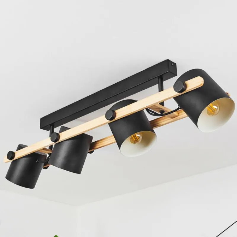 Luminaires Scandinaves-hofstein Plafonnier Rebbenas Écru, Noir, 4 lumières