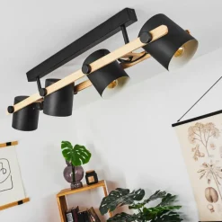 Luminaires Scandinaves-hofstein Plafonnier Rebbenas Écru, Noir, 4 lumières