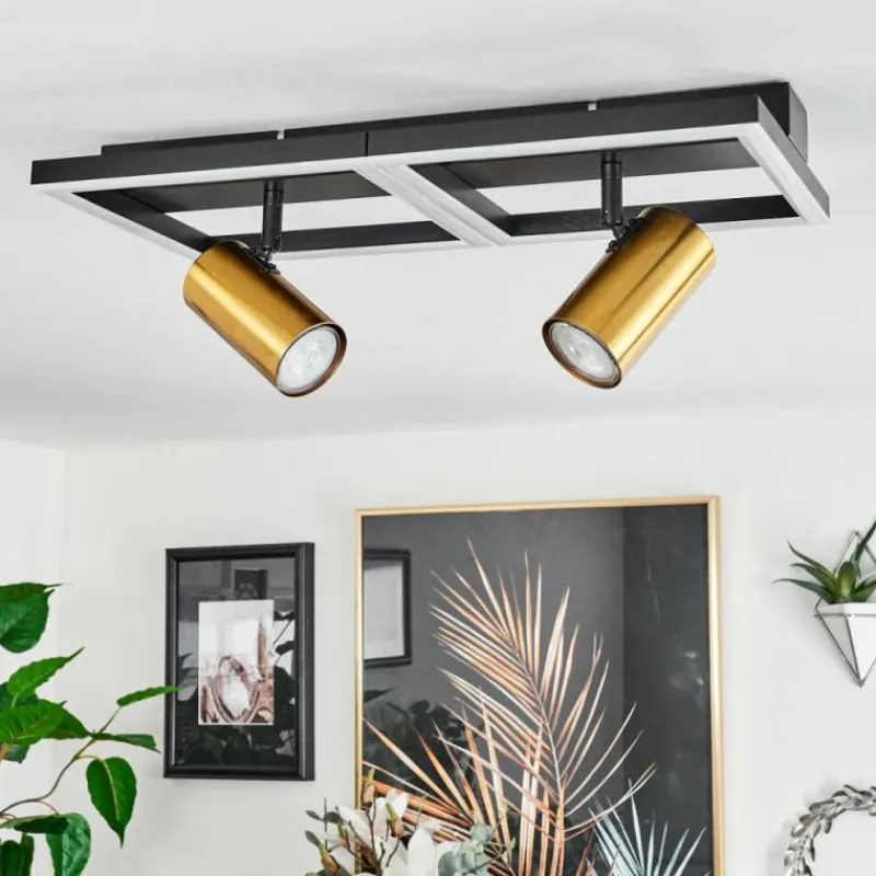 hofstein Plafonnier Reboleiro LED Noir, 3 lumières