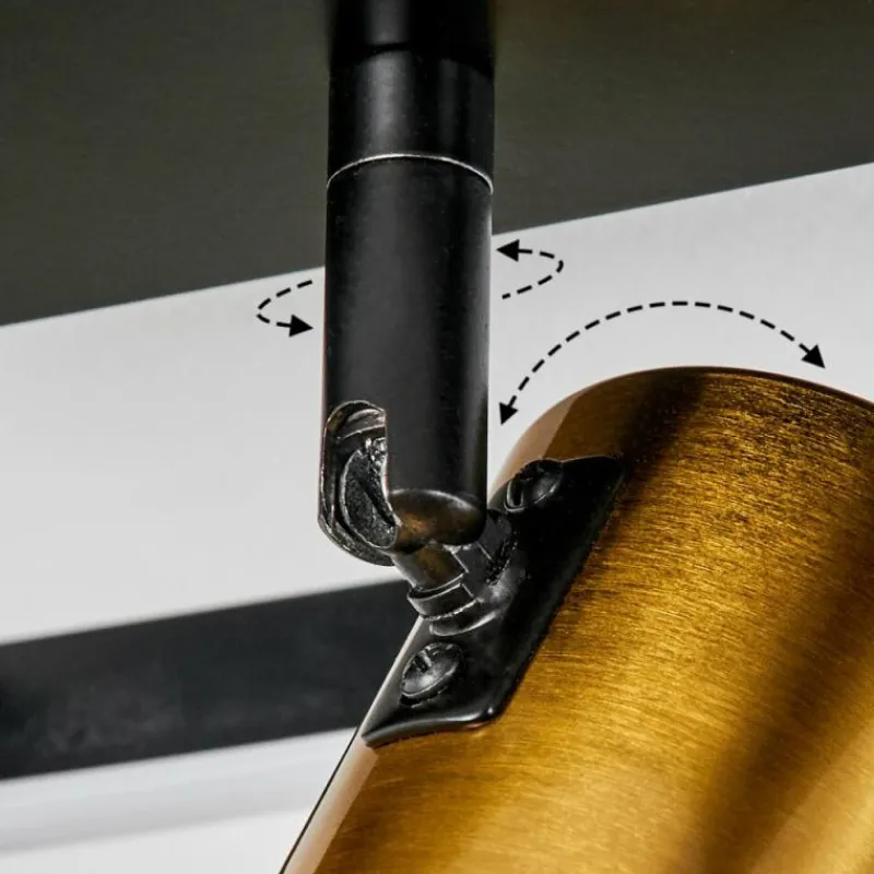 hofstein Plafonnier Reboleiro LED Noir, 3 lumières