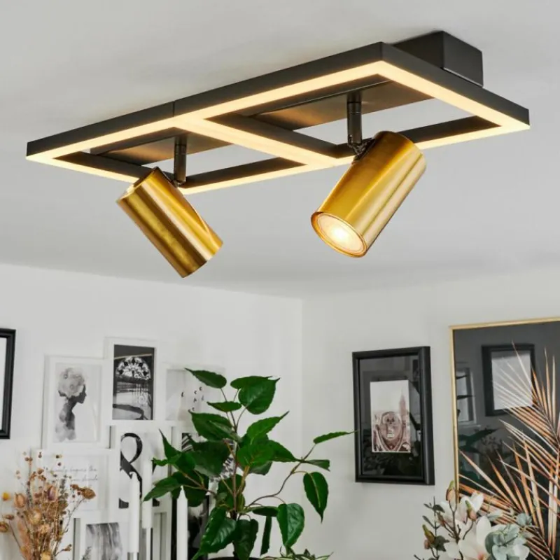 hofstein Plafonnier Reboleiro LED Noir, 3 lumières