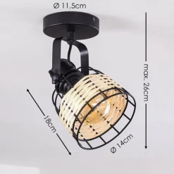 hofstein Plafonnier Recinto Noir, 1 lumière