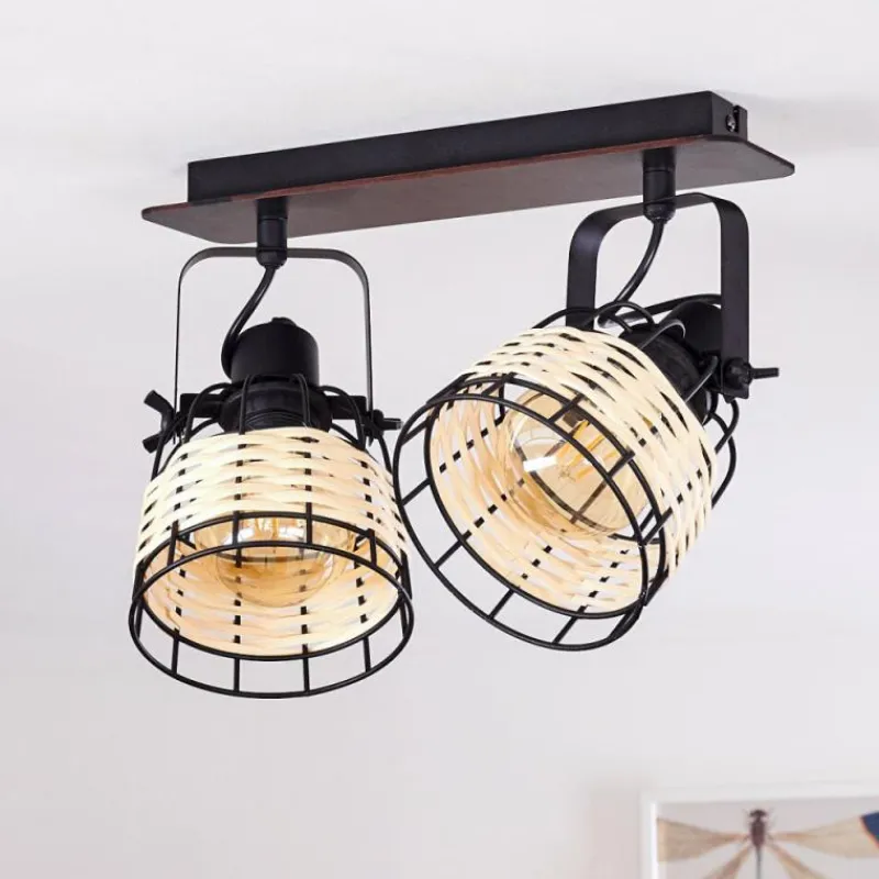 hofstein Plafonnier Recinto Noir, 2 lumières