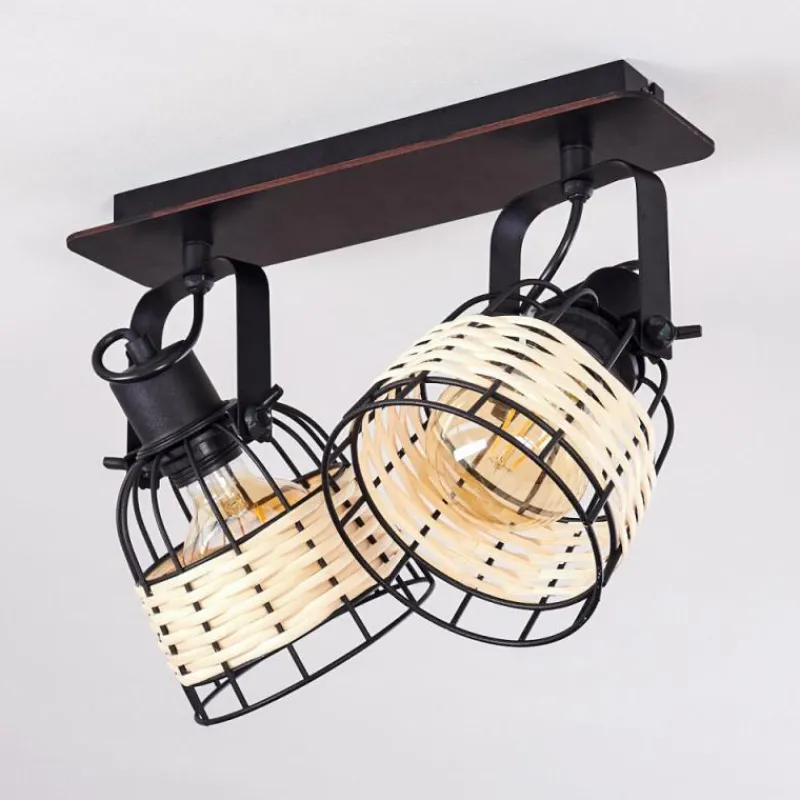 hofstein Plafonnier Recinto Noir, 2 lumières