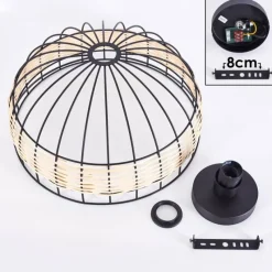 Style Boho-Chic-hofstein Plafonnier Recinto Noir, 1 lumière